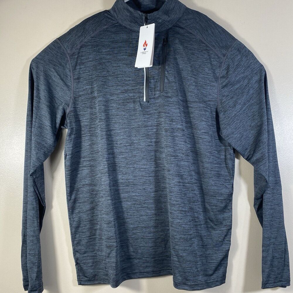 Liberty Pro Performance Shirt Mens Size XL NWT Heathered Blue Golf Stretch